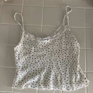Brandy Melville Skylar Floral Lace Tank